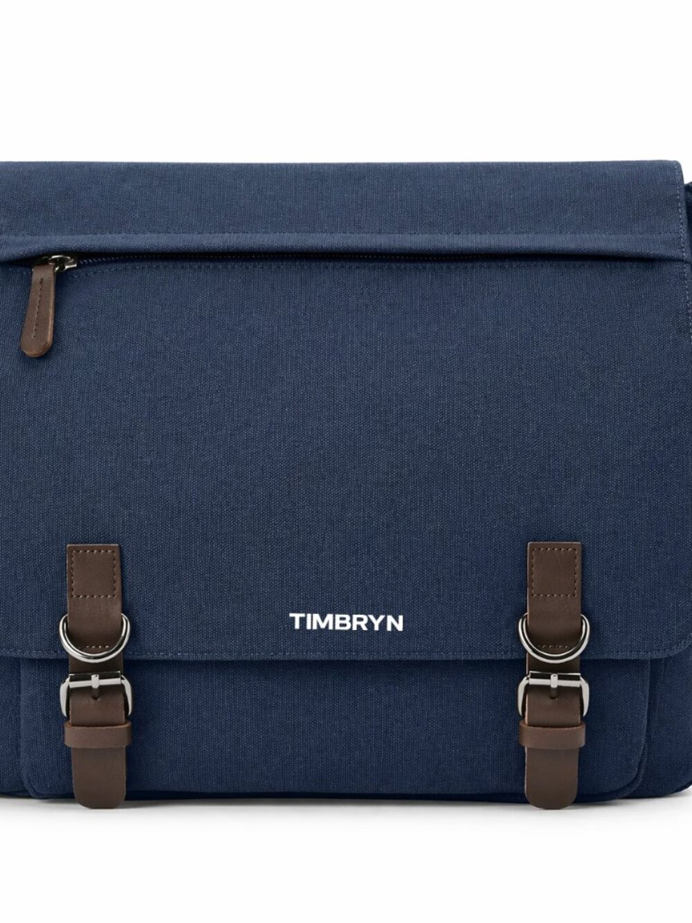 TIMBRYN Premium Canvas & Leather Messenger Bag  | Vintage Crossbody Satchel - Picture 9 of 16